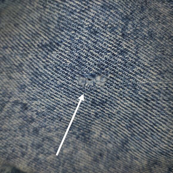 Vintage 80s Denim Jean Jacket Coat Women's S Western Yoke Stonewashed Snaps - Picture 14 of 16